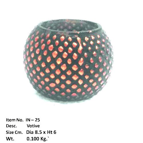 Black Round Copper Glass Roly Poly Vase, For Decoration