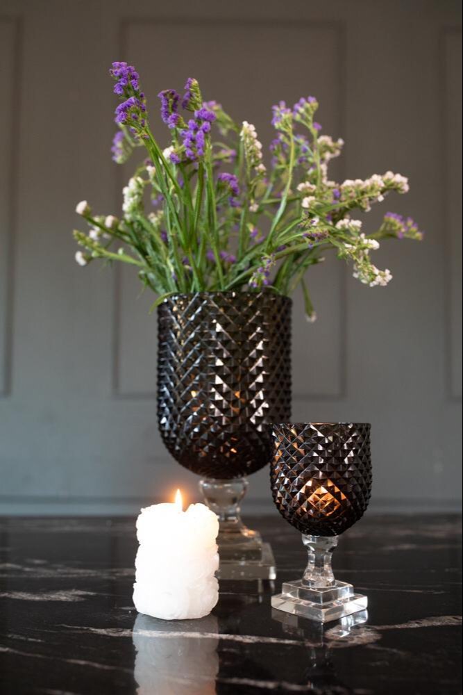 Hand Cut Glass Vases, Shape: Round