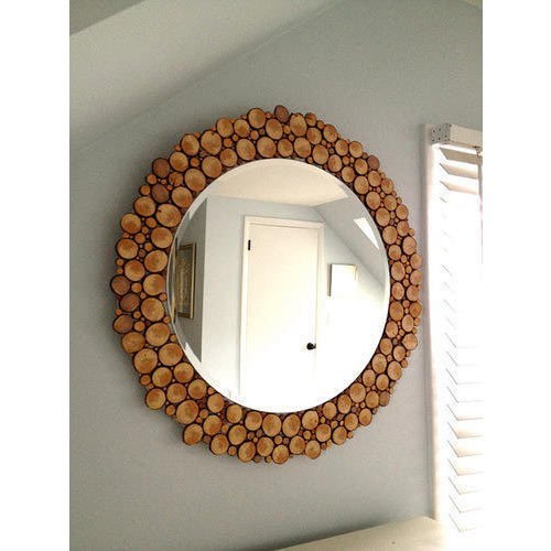 Golden Glass Designer Mirror, For Home