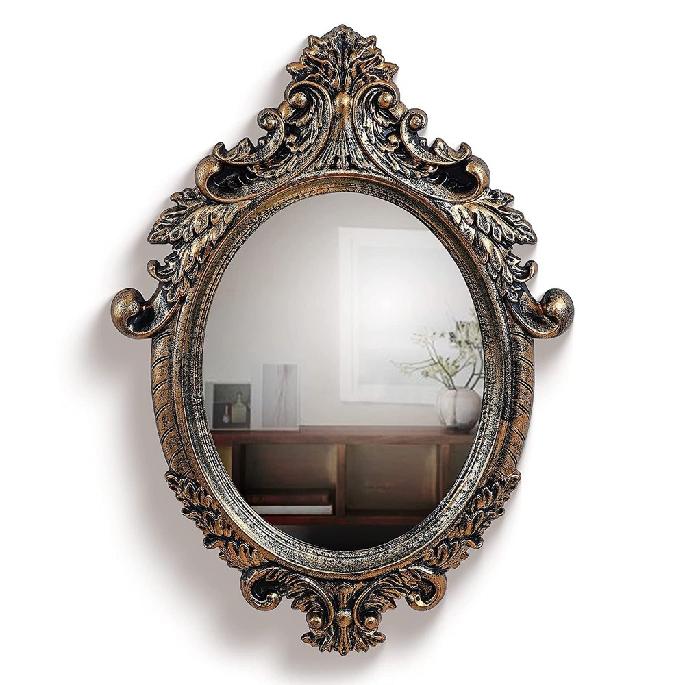 Origin Brown Antique Texture Glass Mirror, For Hotel, Size: 18 X 24 Inch