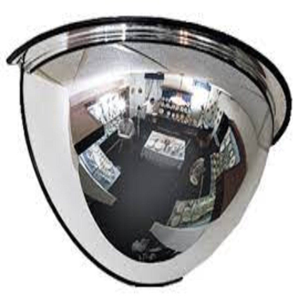 Acrylic Oval Half Dome Mirror 45 CM, For Corporate, Hotel, Size: 18 Inch