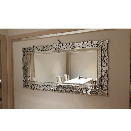 Glass Rectangular Decorative Vanity Mirror, Size: 4x2 Feet