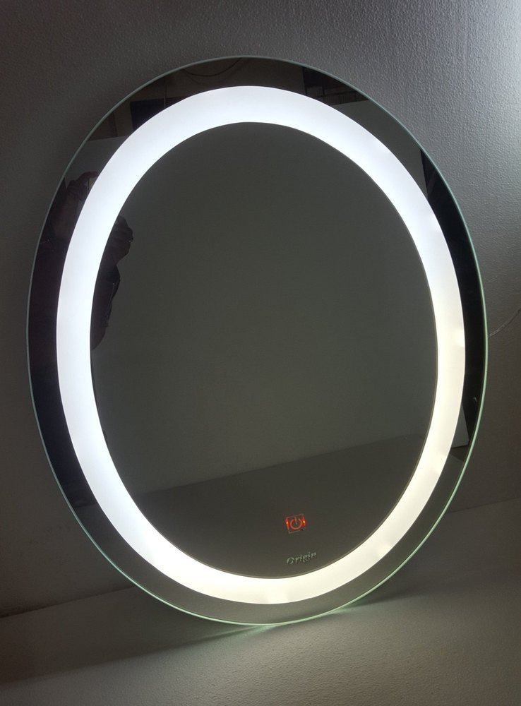 Origin Up Oval Glass LED Mirror, Size: 24 X 30 Inch, 6W