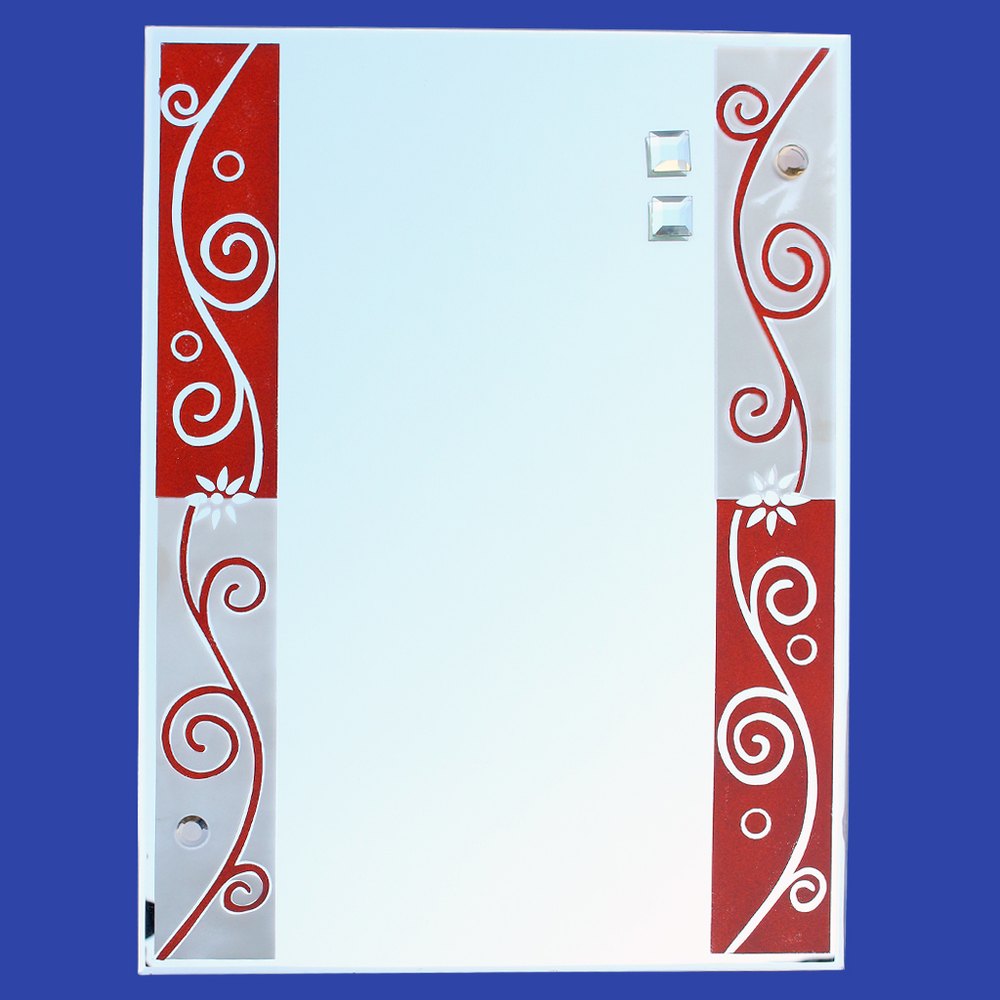 Polished Rectangle Shaped Glass Mirror, For Bathroom