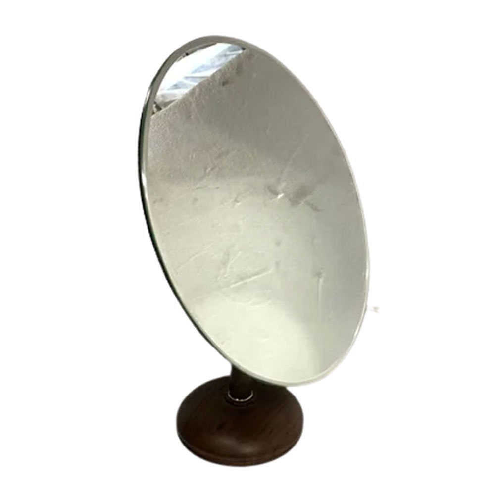 Glass Round Adjustable Table Vanity Mirror, Size: 15inch