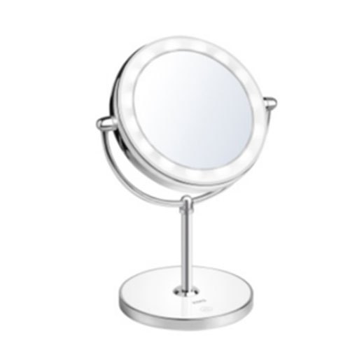 Silver Glass Rechargeable Vanity Mirror