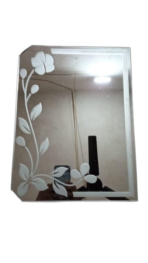 saint gobin Silver Eching mirror, For Home, Size: 20 X 16 Inch