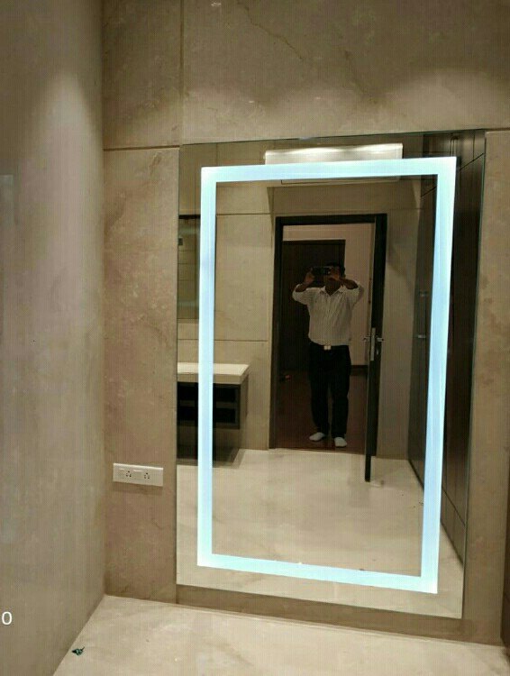 Philips Metal and Glass Rectangle LED Mirror, For Decoration