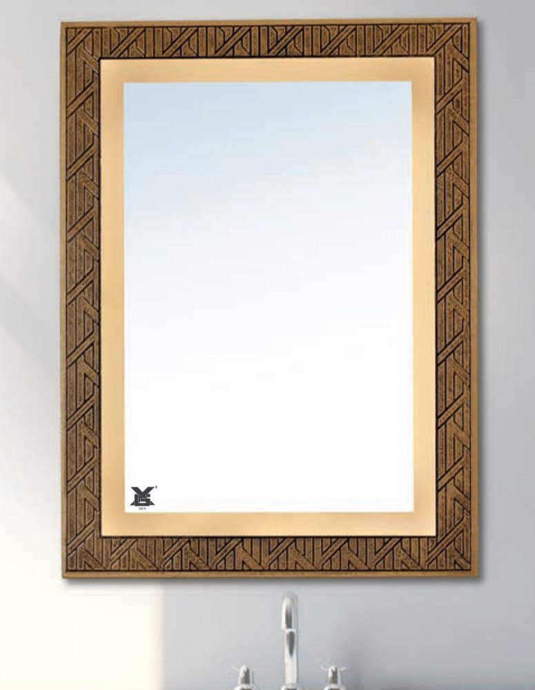 Glass Golden Gen- X Mirror ALED-991, For Washroom, Size: 24x18