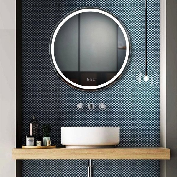 Cool White Glass Wall LED Mirror, For Home