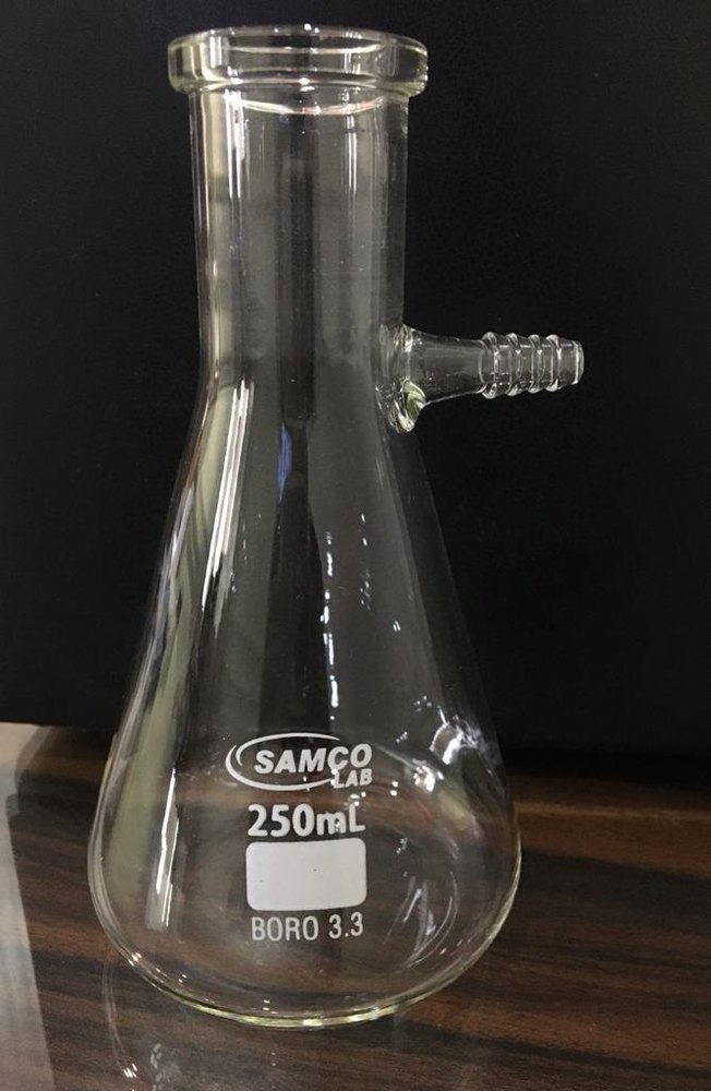 Samco Lab Borosilicate Glass 3.3 250ml Filtering Flask, For Laboratory