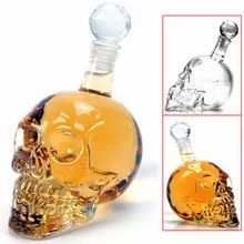 Cool Novelty Special Glass Skull Whiskey Decanter