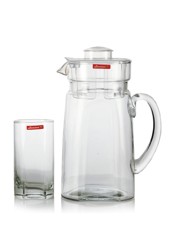 1 Jug 6 Glasses Transparent Seasonal Lemon Set