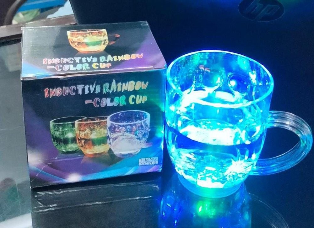 White Plastic Rainbow Colour Cup