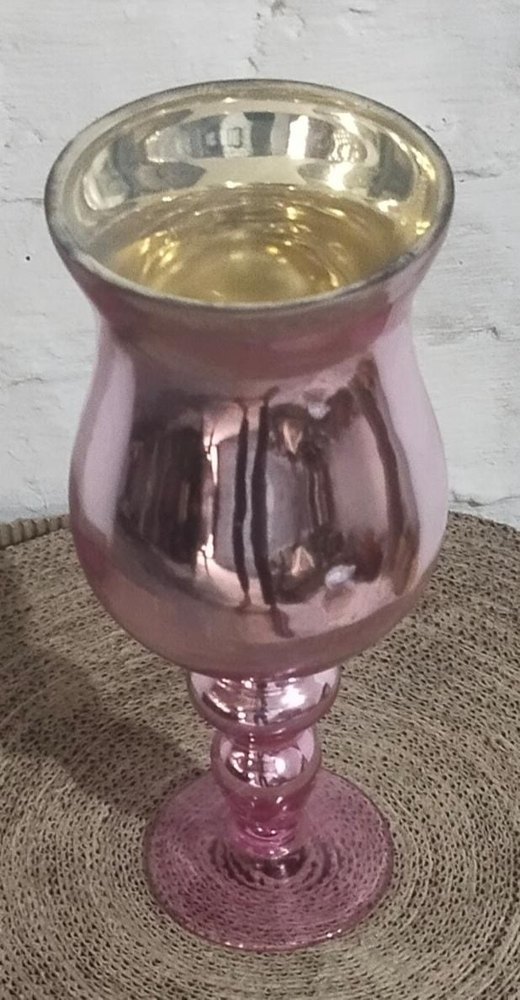 pink Hurricane Glass, For Home, Capacity: 4x12 Inch