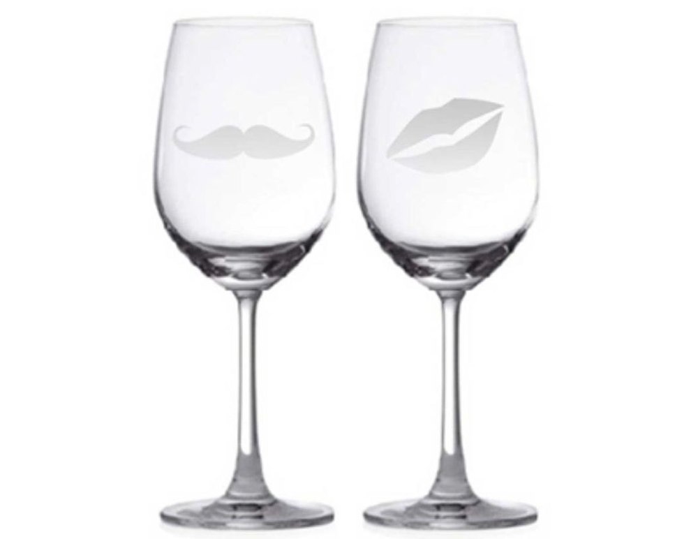 Mr & Mrs Wine Glass