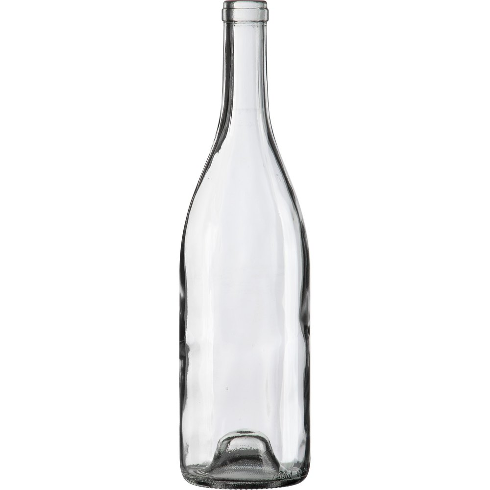 750 Ml Transparent Wine Glass Bottle