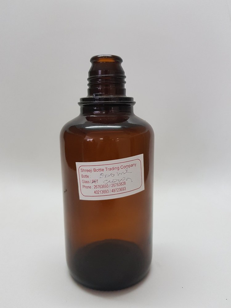 500 ML CROWN AMBER CHEMICAL BOTTLE, Plastic Lock Cap