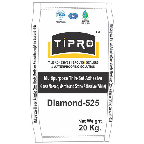 Chemical Grade Tipro - 525 -Diamond- White Glass Mosiac Adhesive, 20 Kg