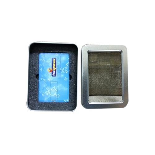 Silver Metal Promotional Personalized Pen Drive Box img