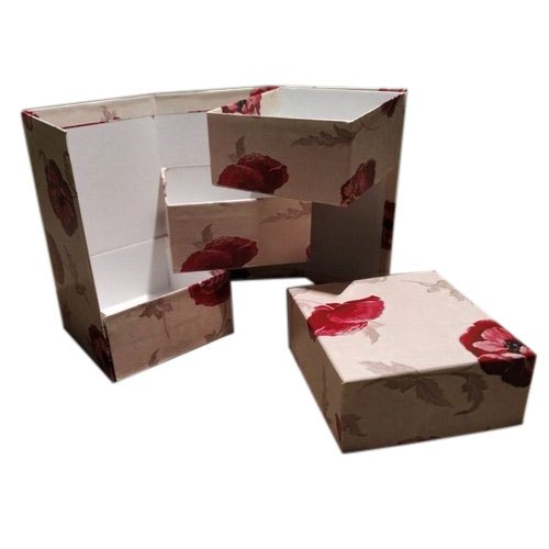 Rectangular Decorative Paper Gift Box, Size: 3x3x5 Inch