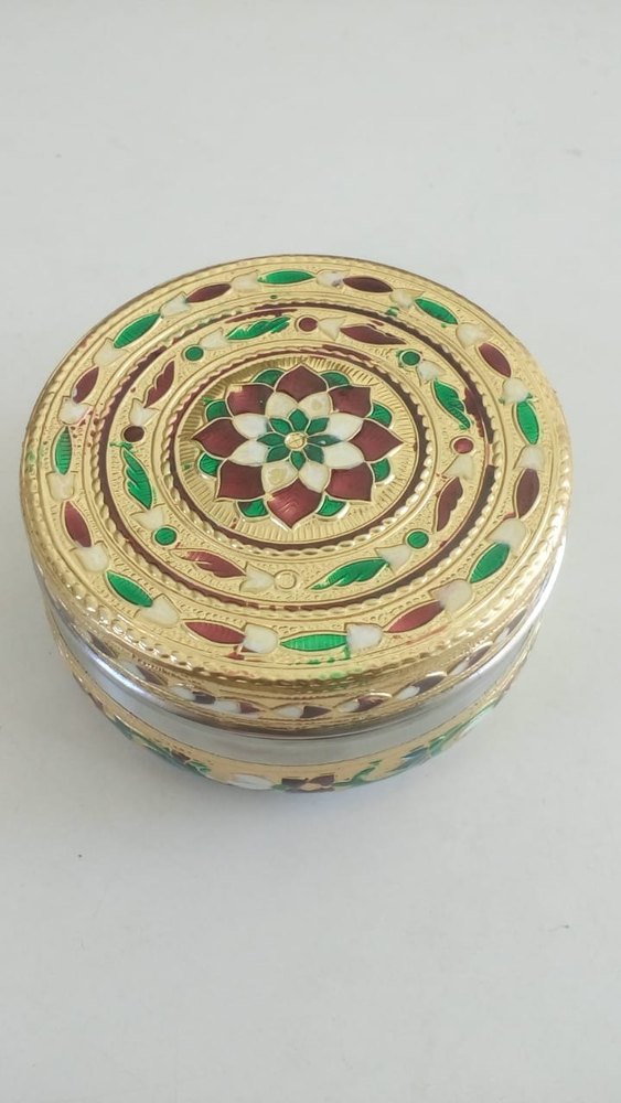 Golden Rangoli Meenakari Box img