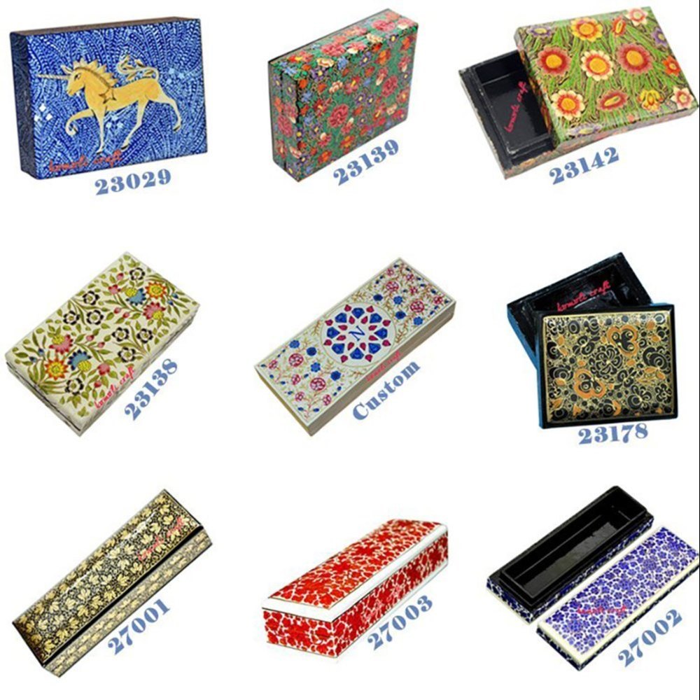 Custom Shape Custom Color Handmade Hand Painted Wooden Boxes - Customized Painting, For Decoration, Gift