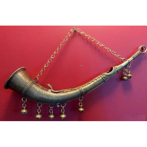 Metal Round Dokra Tribal Trumpet