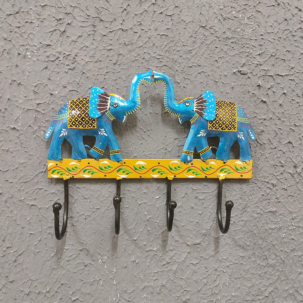 Metal Elephant Hook Iron powder coated hand painted key holder / cloth hook