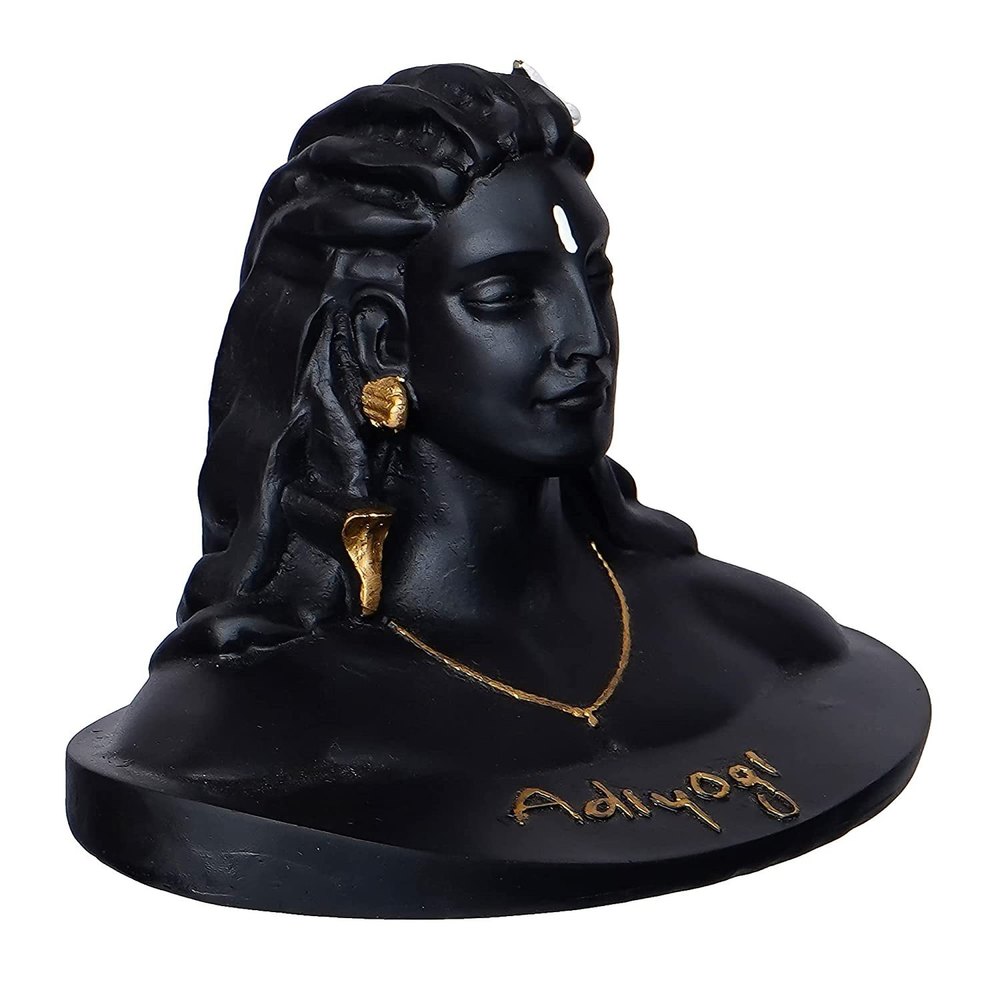 Polyresin Black Himanshi Art & Craft Aadi yogi, Size/Dimension: 4 Height img