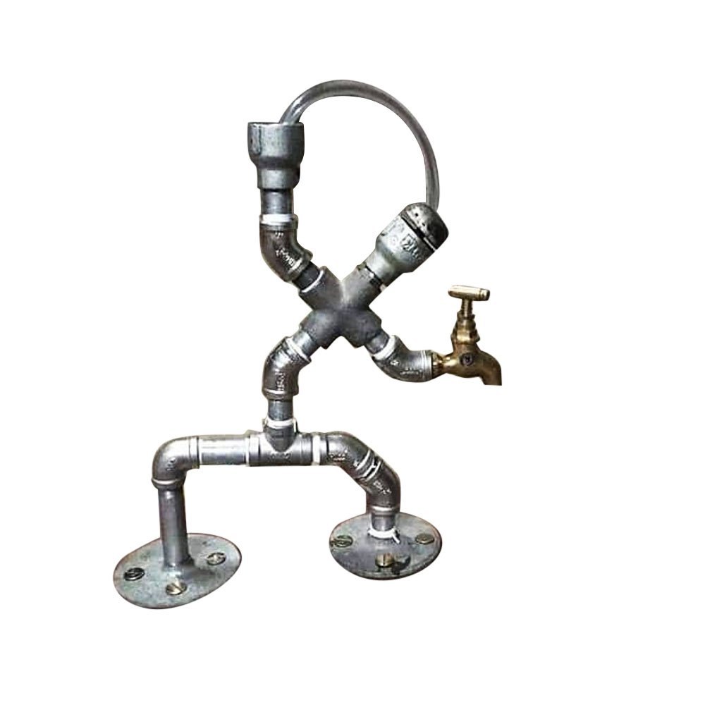 Silver and Golden Metal Craft Water Tap Sculpture, For Bear Bar, Size: 1 Feet (height) img