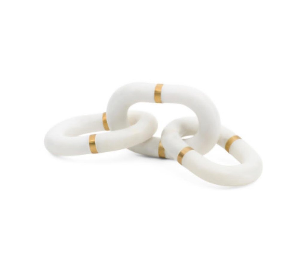 White Round Decor Marble Chain, For Home img