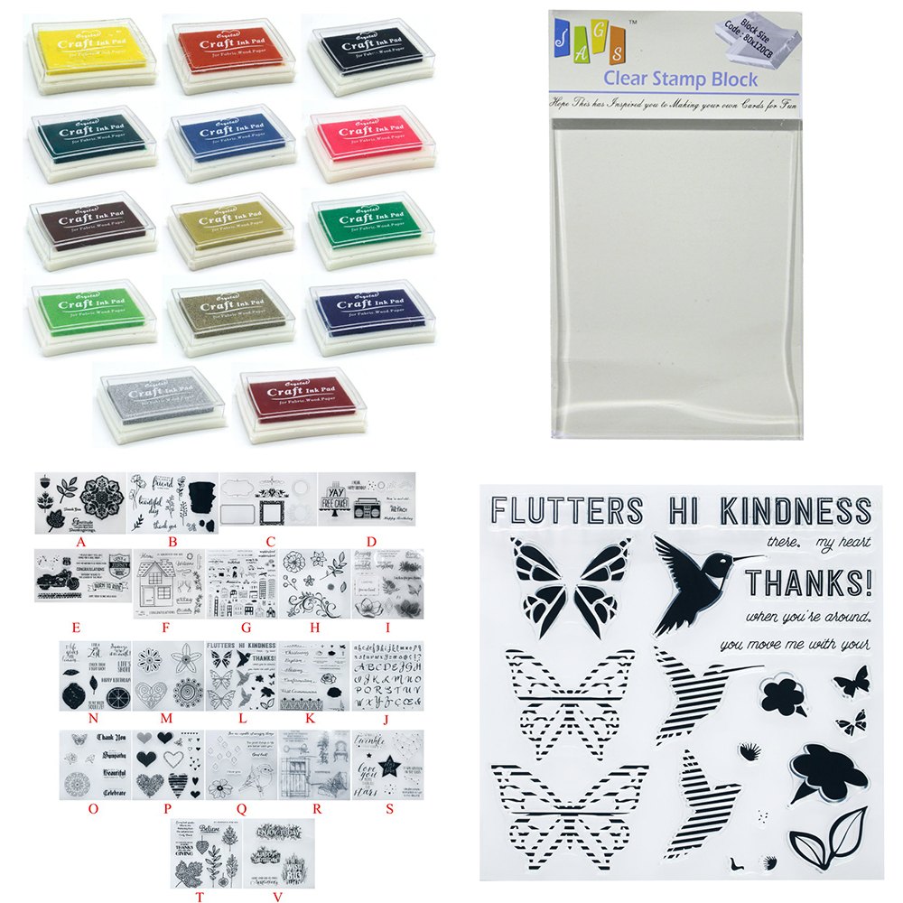 Multicolor Acrylic Clear Stamp And Block, For Office img