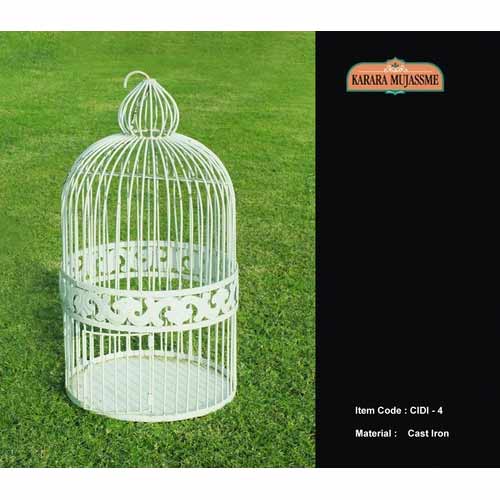 Vintage Cast Iron Decorative Cage, For Decoration