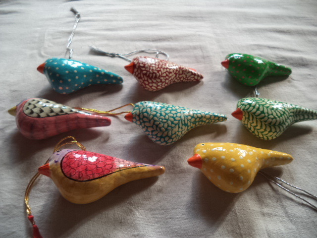 Decoration Paper Mache Hanging Birds