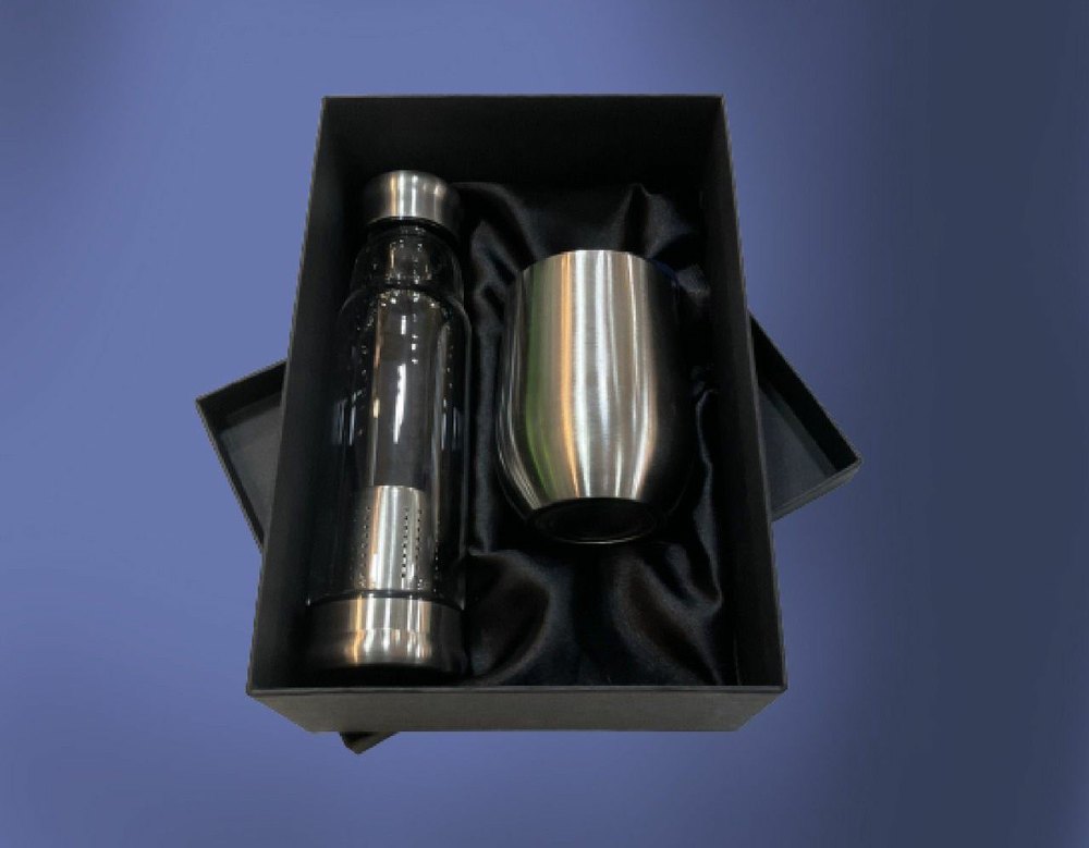 Silver glass and SS Business Corporate Gift