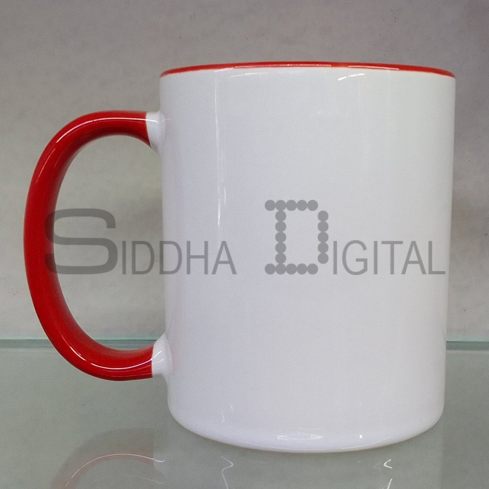 Sublimation Round 11oz Red mug, For Office, Capacity: 350ml