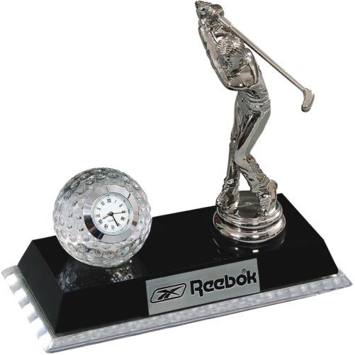 Metal And Wood Golf Table Top Gift Set