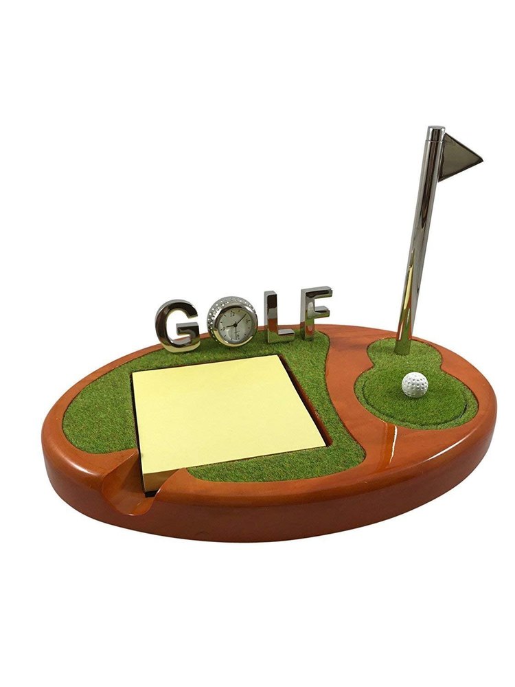 Brown Wooden Elegant Golf Desktop Set, For Business Gift