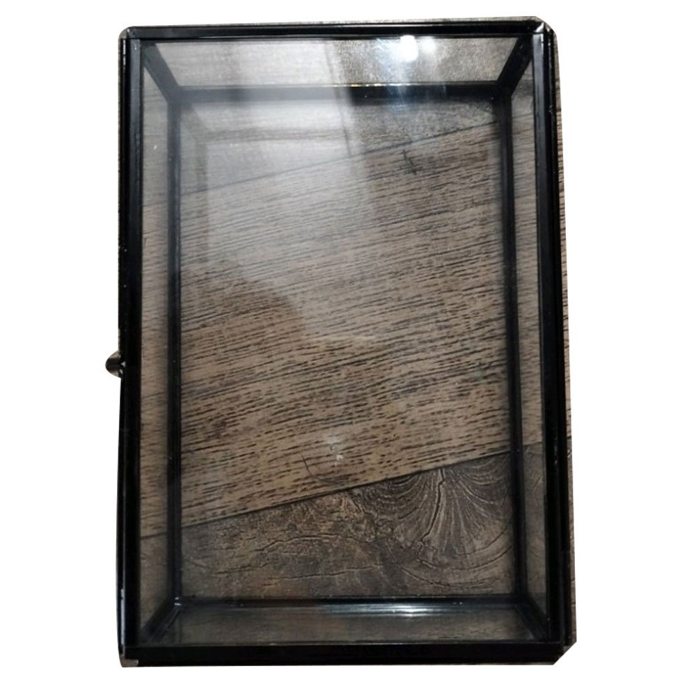 Rectangle Black Plain Glass Jewelry Box, Size/Dimension: 14 X 8 ( L X W ) Inch img