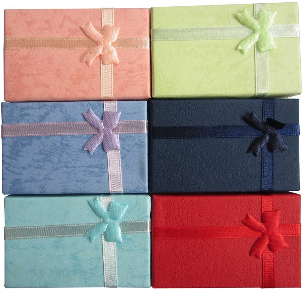 Rectangle Multicolor Paper Jewelry Boxes, For Gift Packing box