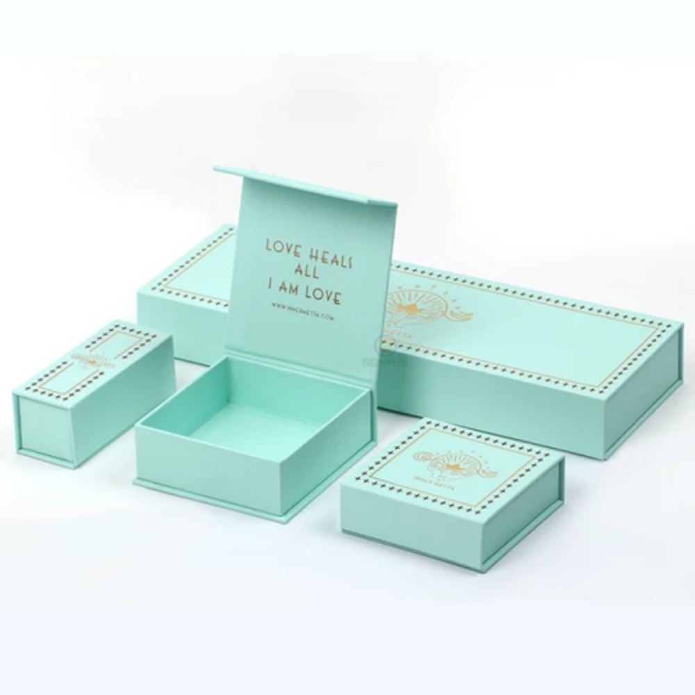 Sky Blue Premium Jewelry Box