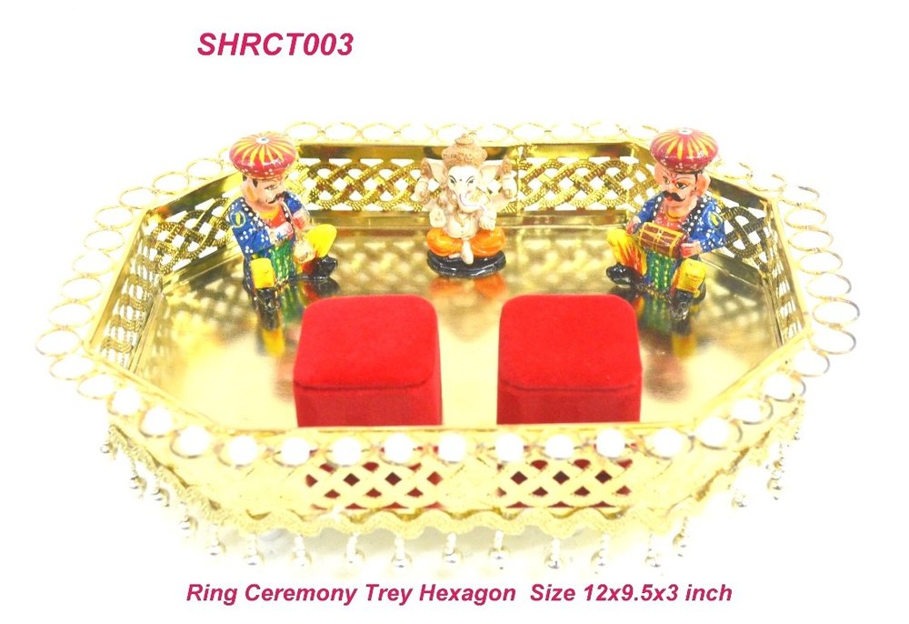 Multicolor Traditional Ring Ceremony Tray, Size/Dimension: 12x9.5x3 Inch