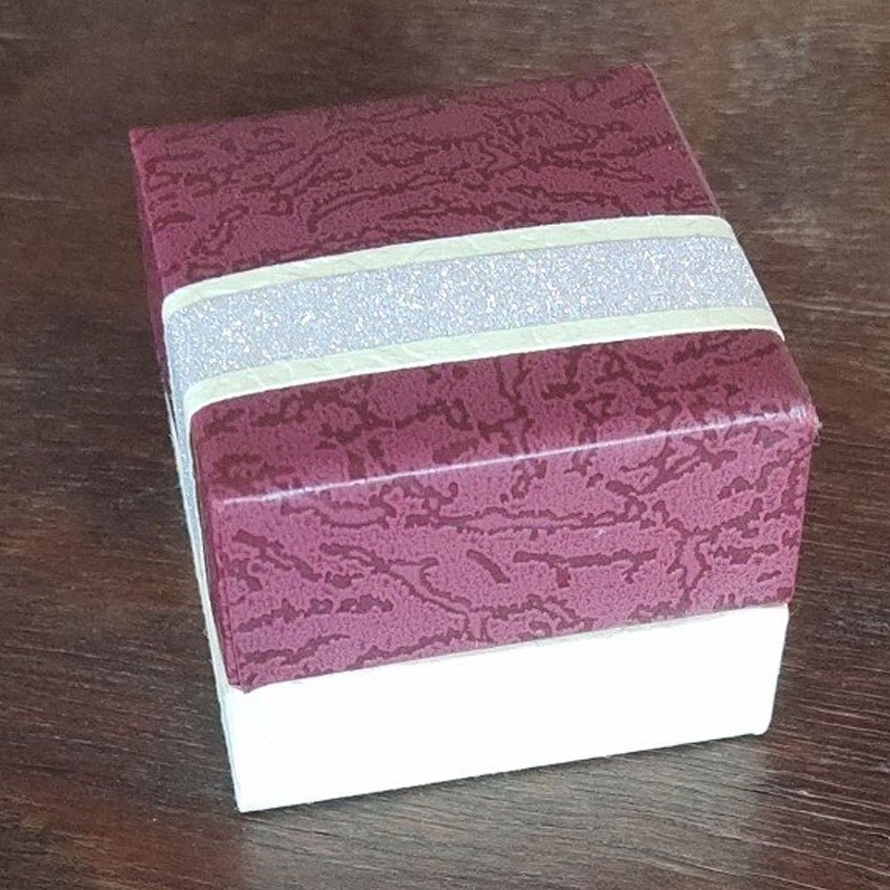 Purple And Beige Printed Earring Jewellery Box, Size/Dimension: 8 X 5 Inch img