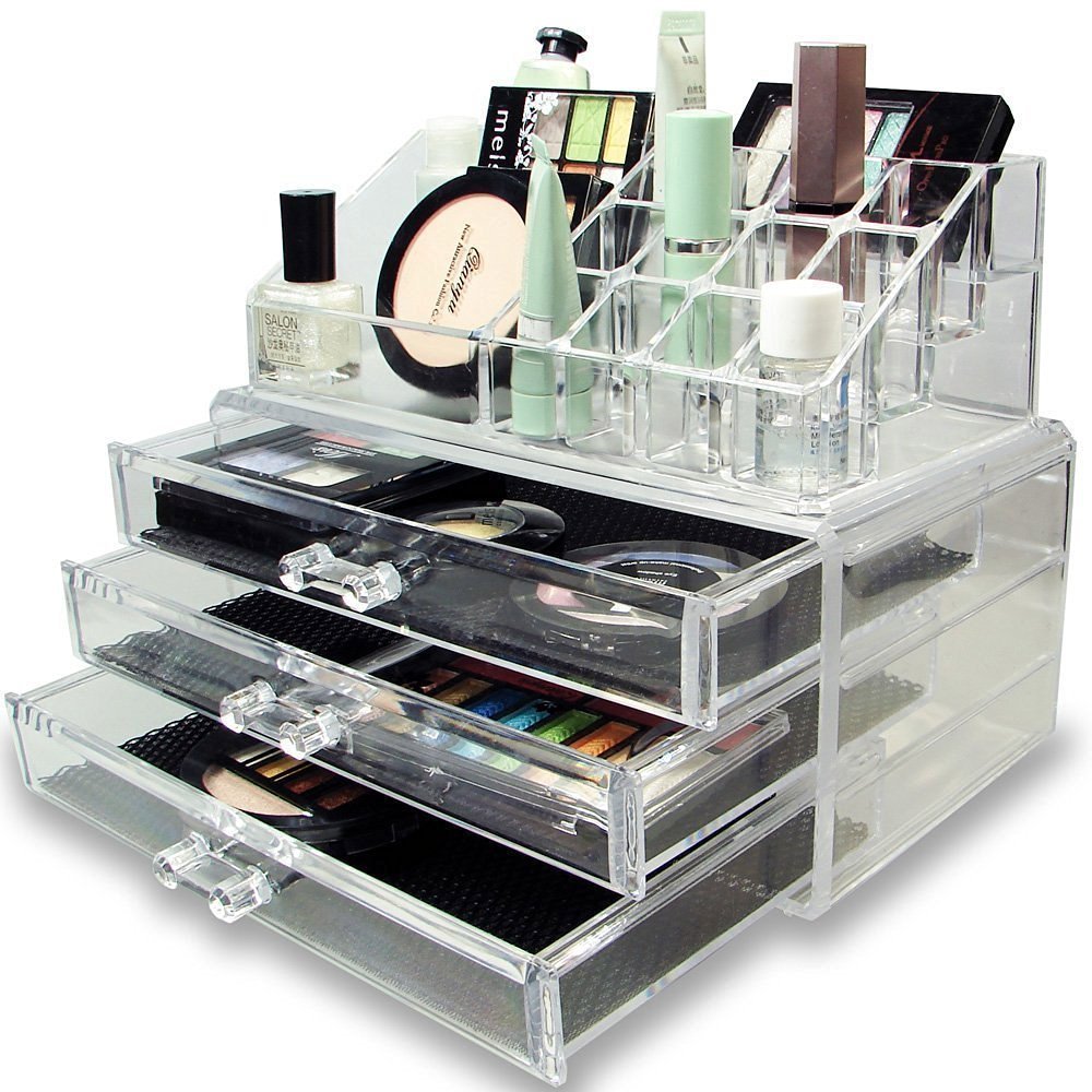 Transparent Square Natural Acrylic Jewellery Storage Boxes, For Home