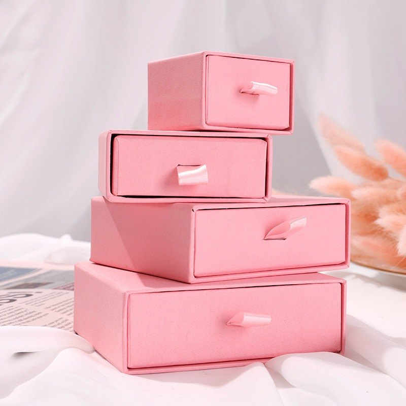 Pink Slider Drawer Jewellery Box, Size/Dimension: 4x4 img