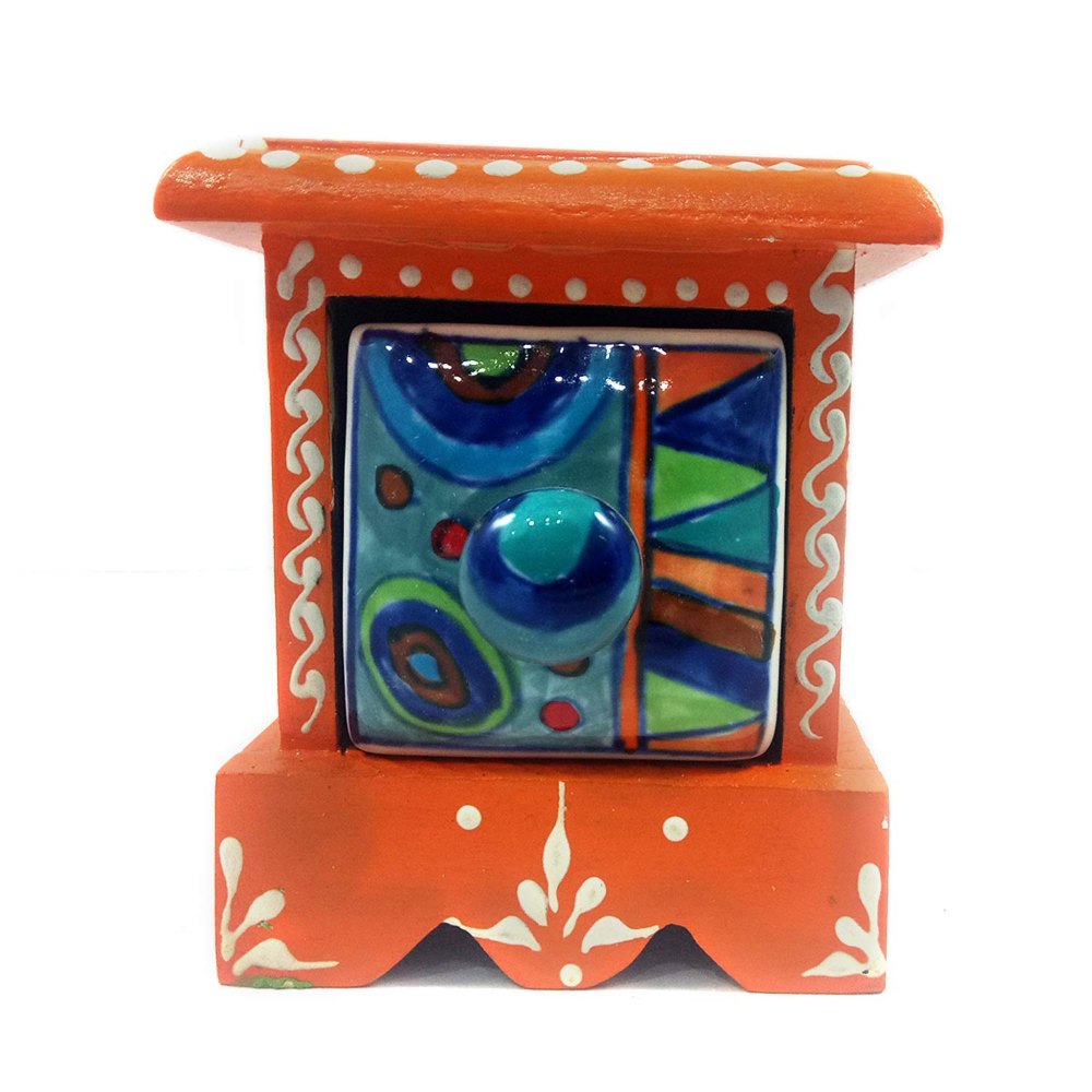 India Meets India Square Handmade Jewelry Drawers, Packaging Type: Box, for Home