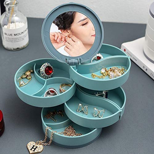 Round assorted Jewelry Box With Drawers, For Home img