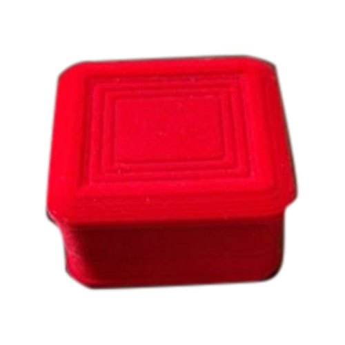 Red Velvet Flock Ring Jewelry Box