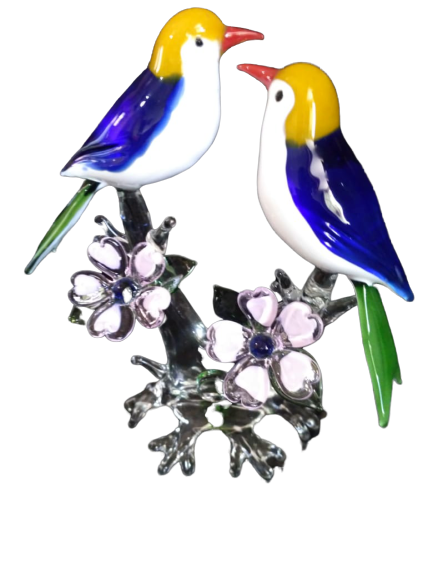 Decorative Handicraft Glass Birds, For Decoration, Size/Dimension: 8 Inch